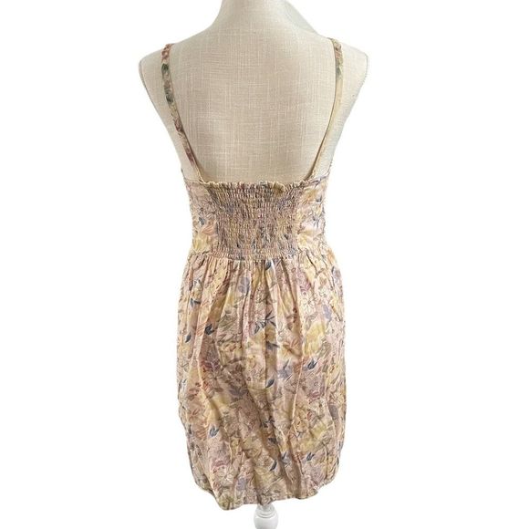 ANTHROPOLOGIE Staring At Stars Boho Vintage Look Smocked Dress Floral Medium - Picture 6 of 7